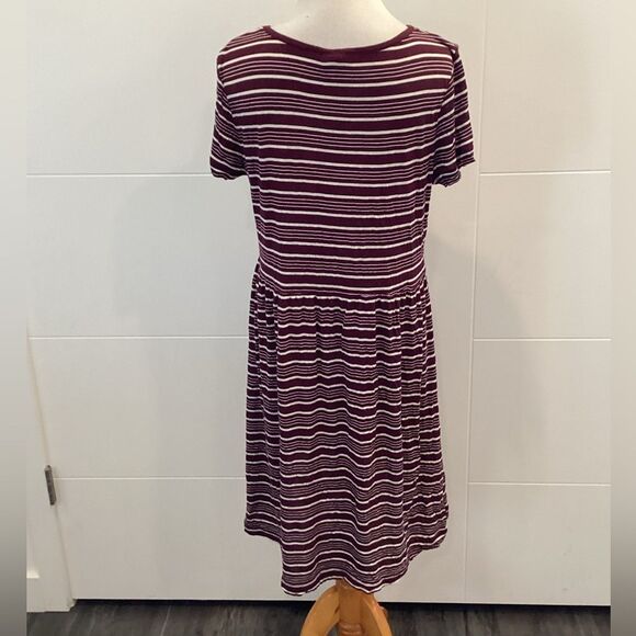 Medium Roxy Striped Burgundy Dress - Picture 7 of 11